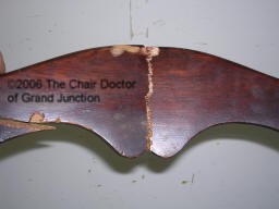 split crest rail before repair